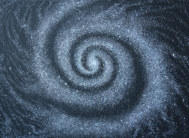 Malerei mit dem Titel "Mysterious spiral g…" von Space Oleandr, Original-Kunstwerk, Acryl Auf Keilrahmen aus Holz montiert