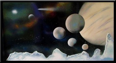 Painting titled "Blue Moon" by Nathan Harman, Original Artwork