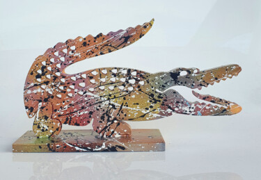 Sculpture intitulée "SPACO -  Crocodile…" par Spaco, Œuvre d'art originale, Résine