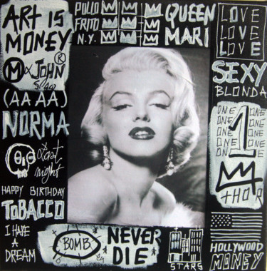 Painting titled "SPACO  MARILYN MONR…" by Spaco, Original Artwork, Collages