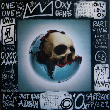 Peinture intitulée "SPACO Oxygene jarre…" par Spaco, Œuvre d'art originale, Collages