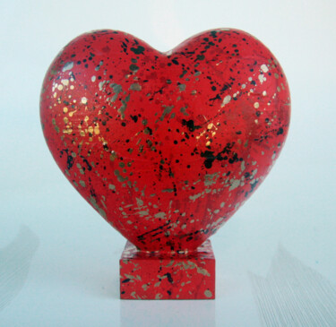 雕塑 标题为“SPACO Gold  Heart L…” 由Spaco, 原创艺术品, 树脂