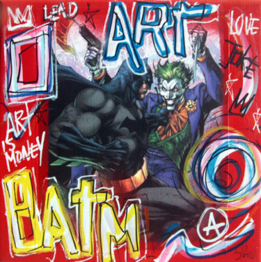 Painting titled "Spaco Batman vs Jok…" by Spaco, Original Artwork, Collages