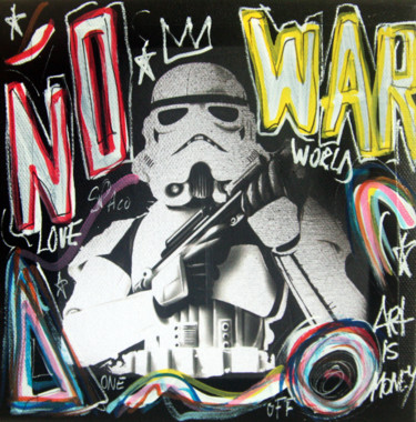 Peinture intitulée "Spaco Star No War…" par Spaco, Œuvre d'art originale, Collages
