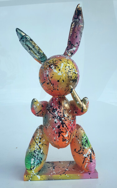 Sculpture titled "SPACO Rabbit koons…" by Spaco, Original Artwork, Resin
