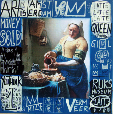 Painting titled "SPACO Latte Vermeer…" by Spaco, Original Artwork, Collages