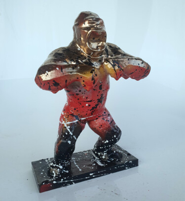Sculpture intitulée "SPACO King Gorilla…" par Spaco, Œuvre d'art originale, Résine