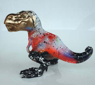 Sculpture intitulée "SPACO Dinosaure, 20…" par Spaco, Œuvre d'art originale, Résine