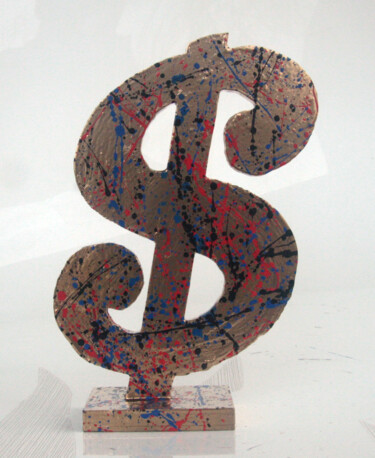 Escultura titulada "SPACO Gold Dollar W…" por Spaco, Obra de arte original, Resina