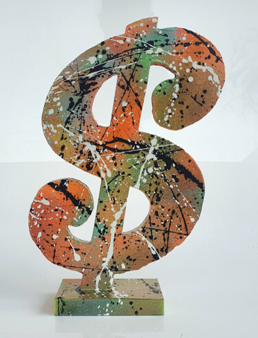 Sculpture intitulée "SPACO colors Dollar…" par Spaco, Œuvre d'art originale, Résine
