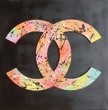 Malerei mit dem Titel "SPACO Chanel, 2022…" von Spaco, Original-Kunstwerk, Collagen