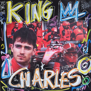 Peinture intitulée "SPACO KING Charles…" par Spaco, Œuvre d'art originale, Collages Monté sur Châssis en bois