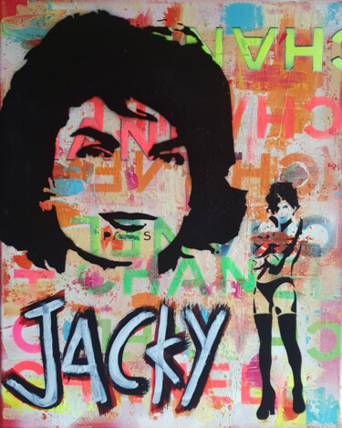Картина под названием "SPACO Jacky chanel…" - Spaco, Подлинное произведение искусства, Рисунок распылителем краски Установле…