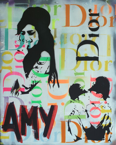 Painting titled "SPACO AMY Dior Bank…" by Spaco, Original Artwork, Spray paint