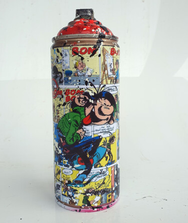 Sculpture titled "SPACO Bombe Gaston…" by Spaco, Original Artwork, Spray paint