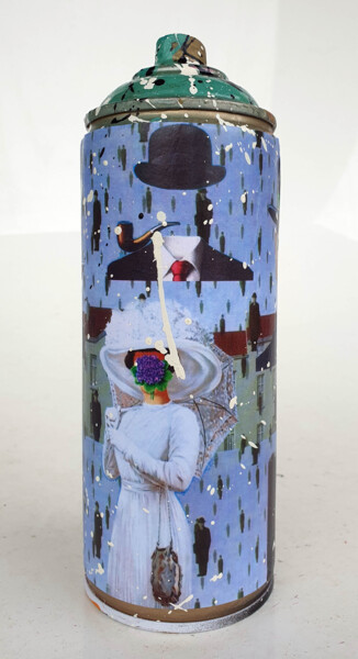 Escultura intitulada "SPACO Bombe Magritt…" por Spaco, Obras de arte originais, Metais