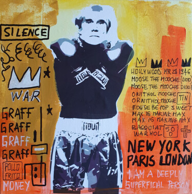 Painting titled "SPACO Warhol Boxe…" by Spaco, Original Artwork, Acrylic Mounted on Wood Stretcher frame