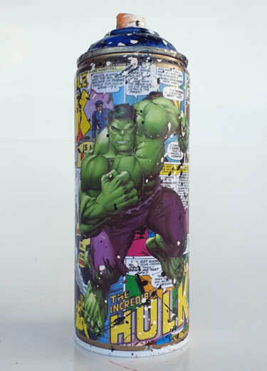 Sculpture intitulée "SPACO Bombe Hulk ,…" par Spaco, Œuvre d'art originale, Bombe aérosol