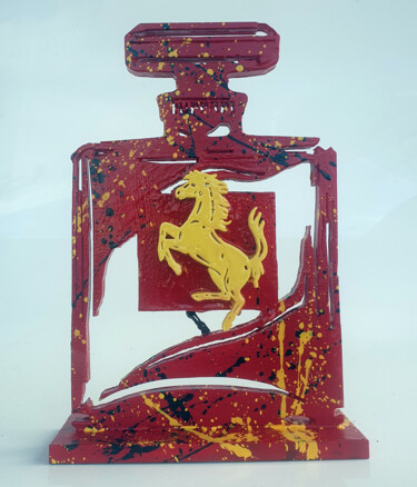 Sculpture intitulée "SPACO N°5 Ferrari C…" par Spaco, Œuvre d'art originale, Résine