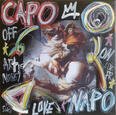 Malerei mit dem Titel "SPACO Napoleon , 20…" von Spaco, Original-Kunstwerk, Acryl Auf Keilrahmen aus Holz montiert