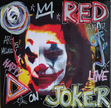 Painting titled "Spaco Joker Phoenix…" by Spaco, Original Artwork, Acrylic Mounted on Wood Stretcher frame