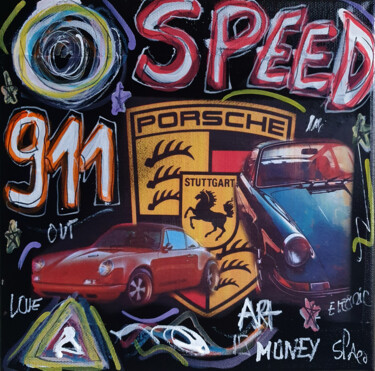 Painting titled "Spaco Porsche 911,…" by Spaco, Original Artwork, Acrylic