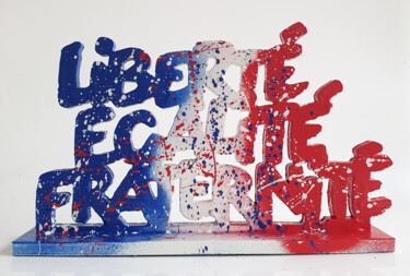 Escultura titulada "SPACO Liberté, Egal…" por Spaco, Obra de arte original, Acrílico
