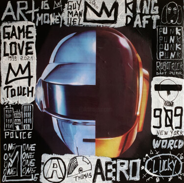 Painting titled "SPACO Daft Punk, 20…" by Spaco, Original Artwork, Acrylic