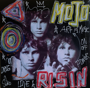 Painting titled "Spaco Jim Morrison…" by Spaco, Original Artwork, Acrylic Mounted on Wood Stretcher frame