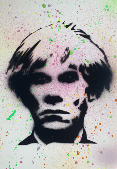 Painting titled "Andy WARHOL tableau…" by Spaco, Original Artwork, Acrylic