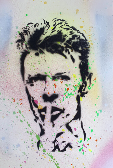 Painting titled "David BOWIE tableau…" by Spaco, Original Artwork, Acrylic