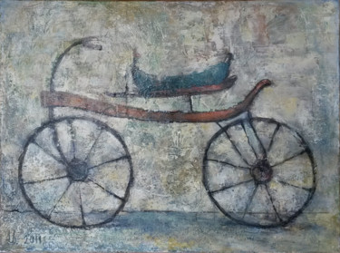 Old Bike Ζωγραφική με τίτλο "Old Bike" από Spartak Kacharava Spaco, Αυθεντικά έργα τέχνης, Λάδι