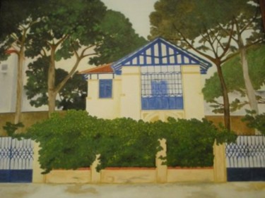Painting titled "Villa Liberty Monde…" by Eugenia Spanò, Original Artwork