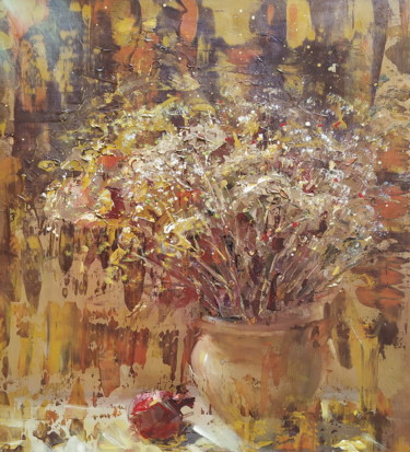 Painting titled "Осенний натюрморт" by Alecseevih, Original Artwork, Acrylic
