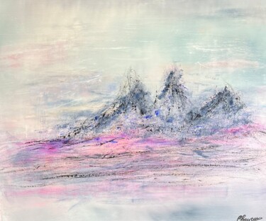 Peinture intitulée "Paysage hivernal 2" par Karine Chauveau (KsncArt), Œuvre d'art originale, Acrylique