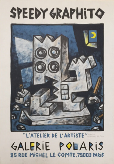 Incisioni, stampe intitolato "L’atelier de l’arti…" da Speedy Graphito, Opera d'arte originale, Stampa digitale