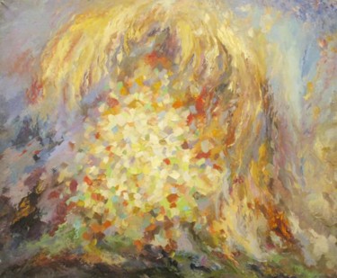 Painting titled "Рождение весны--Bir…" by Anatoly, Original Artwork, Oil