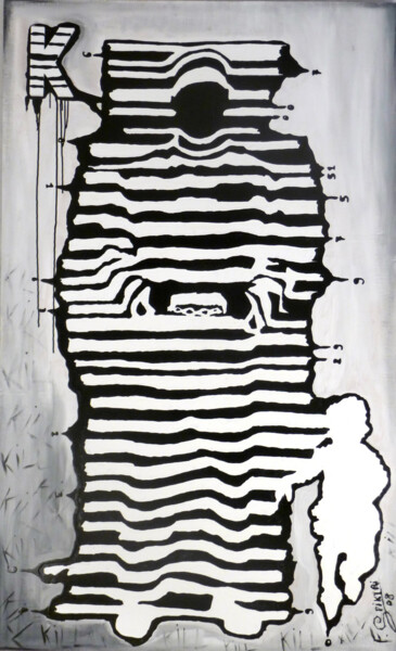 Картина под названием "MUSEE DU SSAU ALPHA…" - F. Spi-K-Tri, Подлинное произведение искусства, Масло