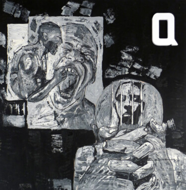 Pittura intitolato "MUSEE DU SSAU ALPHA…" da F. Spi-K-Tri, Opera d'arte originale, Olio