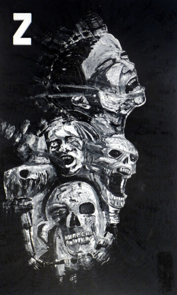 Schilderij getiteld "MUSEE DU SSAU ALPHA…" door F. Spi-K-Tri, Origineel Kunstwerk, Olie