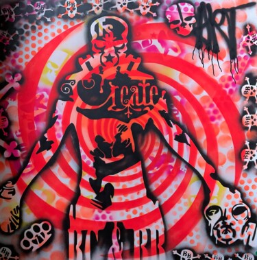 Painting titled "TABLEAU MUSEE SPIKT…" by F. Spi-K-Tri, Original Artwork, Spray paint
