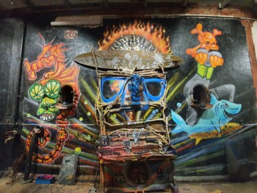 Painting titled "GRAFFITI MUSEE SPIK…" by F. Spi-K-Tri, Original Artwork, Spray paint