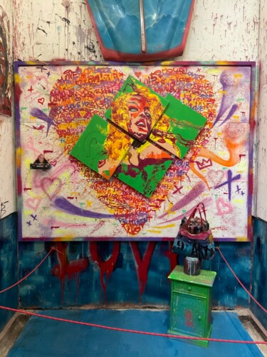 Картина под названием "GRAFFITI MUSEE SPIK…" - F. Spi-K-Tri, Подлинное произведение искусства, Рисунок распылителем краски