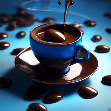 Digitale Kunst mit dem Titel "Hot chocolate" von Spik3, Original-Kunstwerk, Digitale Malerei