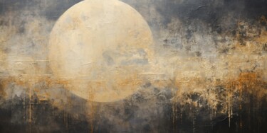 Arts numériques intitulée "Abstract Black & Go…" par Spirit Of Copper, Œuvre d'art originale, Peinture numérique