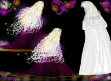 Digital Arts titled "Jesus and the Angels" by Spirit Dove Durand, Original Artwork