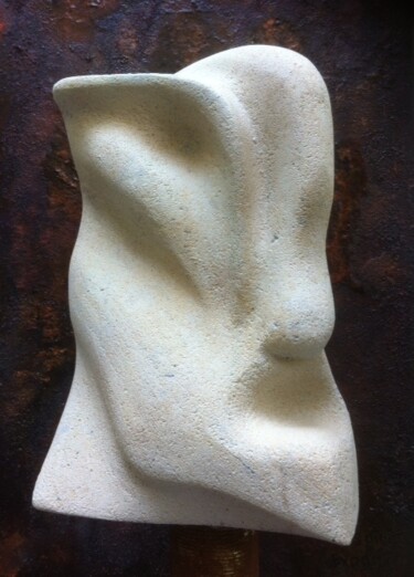 Sculptuur getiteld ""Les faces fauves"" door Spirit Exposito, Origineel Kunstwerk, Cellenbeton