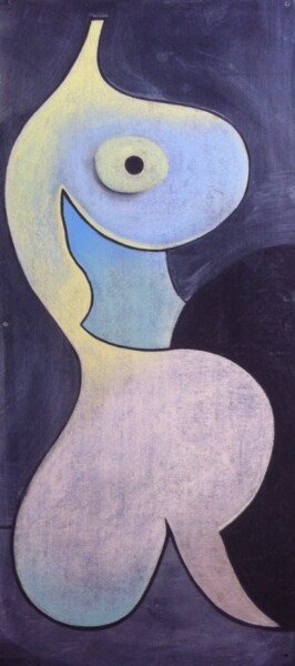 Dessin intitulée ""L'ombre du mâle"" par Spirit Exposito, Œuvre d'art originale, Pastel