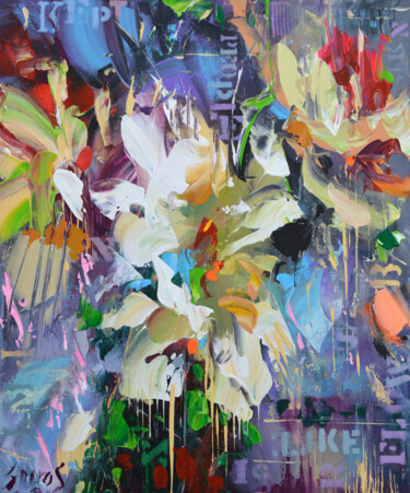 Malerei mit dem Titel "People like flowers" von Spiros, Original-Kunstwerk, Acryl