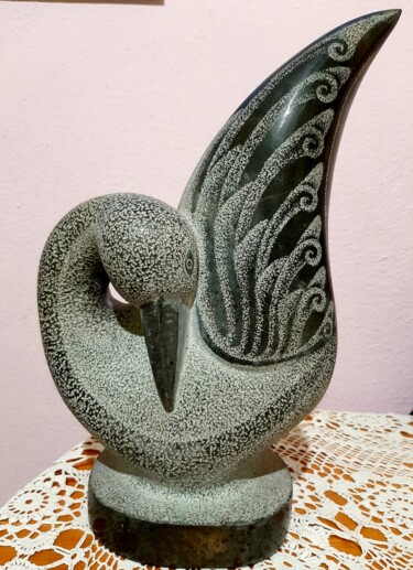 Sculpture titled "Mjelm" by Spiros Gremo, Original Artwork, Stone